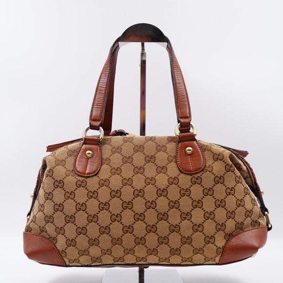 AV04 ❤️ GUCCI Monogram Brick Lane Boston - Picture 8 of 15